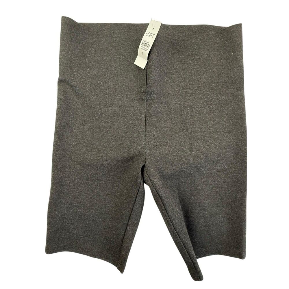 NEW LOFT Sculpt Bike Shorts in Charcoal Gray Women Size Small Compression